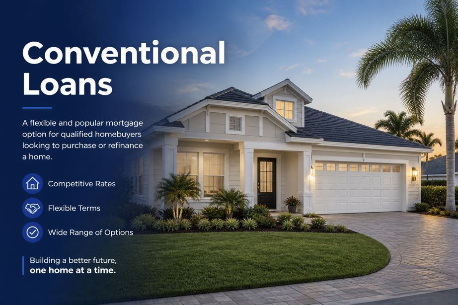 Conventional Mortgage Info with picture of Florida Home